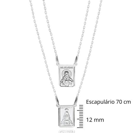 Imagem de Escapulário nossa sra aparecida  70 cm de prata 925