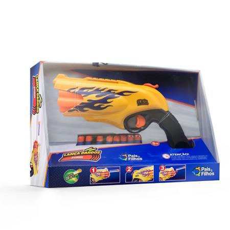 Arma Brinquedo Escopeta + Pistola Lança Dardos Nerf Grande