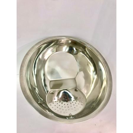 Escorredor de arroz macarrão inox gourmet 20cm - Filó Modas Imagem de Escorredor de arroz macarrão inox gourmet 20cm