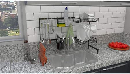 Imagem de Escorredor  de Louça Cozinha Suspensa 82cm Modular Autosustentável DiCarlo