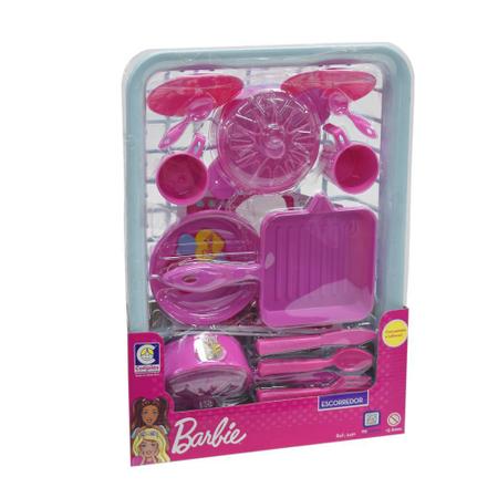 Escorredor com Panelas + Talheres Acessórios Barbie Cotiplás - Teen Kids