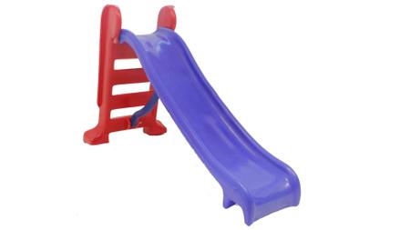 Imagem de Escorregadeira Médio 3 Degraus Rampa Azul/Escada Vermelha Modelo Premium -Plástico Resistente-1 Linha-Modelos Novos-Lan