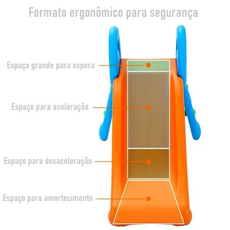 Imagem de Escorregador Playground Infantil Azul E Laranja  - Homeplay
