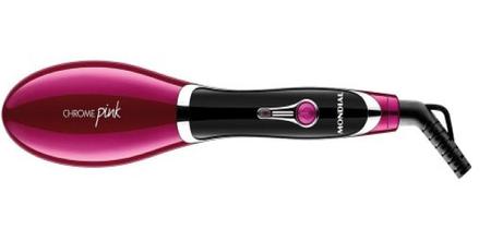Imagem de Escova Alisadora Mondial Mini Chrome Pink Rosa - Bivolt