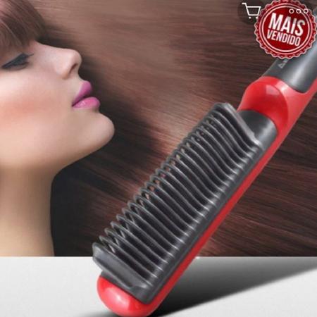 Imagem de Escova Alisadora Secadora cabelo Seca Alisa Modela bivolt