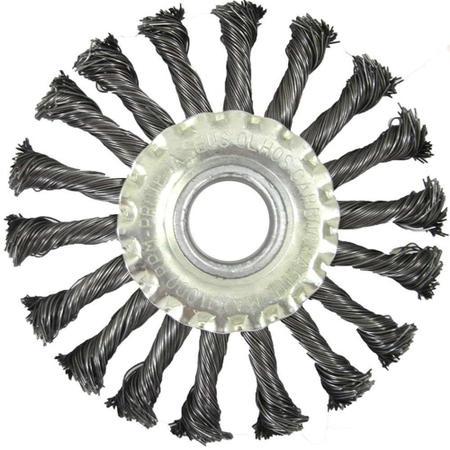 Imagem de Escova Circular Trançada Aço Carbono 4.1/2 x 1/2 x 7/8 Pol. - Carbografite