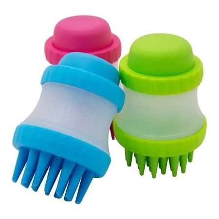 Escova De Banho Pets Massagem Silicone Reservatório Shampoo - CLEANING DEVICE Imagem de Escova De Banho Pets Massagem Silicone Reservatório Shampoo