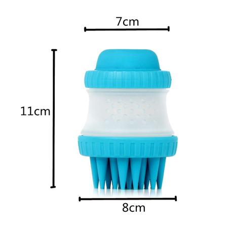 Escova De Banho Pets Massagem Silicone Reservatório Shampoo - CLEANING DEVICE Imagem de Escova De Banho Pets Massagem Silicone Reservatório Shampoo