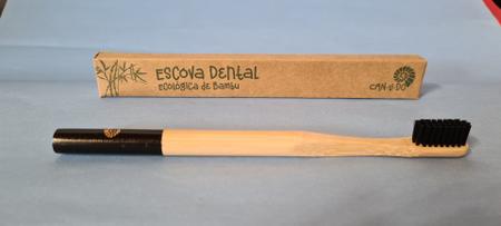 Imagem de Escova de Dente Ecológica de Bambu Compostável Biodegradável e Sustentável