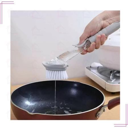 Imagem de Escova De Limpeza Com Dispenser De Detergente Louças Panela
