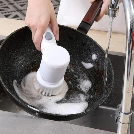 Imagem de Escova De Limpeza Elétrica Para Limpar Pia E Banheiro