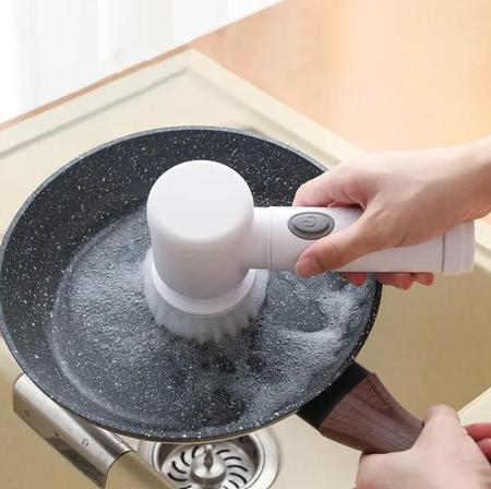 Imagem de Escova de Limpeza Elétrica para Limpeza de Banheiro e Cozinha