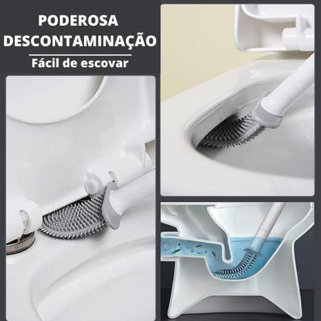 Imagem de Escova De Silicone Vaso Sanitário Base Para Banheiro Privada