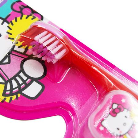 Imagem de Escova Dental C/ Protetor Cerda Macia Jadefrog Hello Kitty