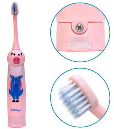Imagem de Escova Dental Elétrica Sapo ou Porquinho + 2 Refil 