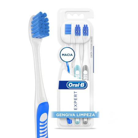 Imagem de Escova Dental Oral-B Expert Gengiva Limpeza 3 Unidades