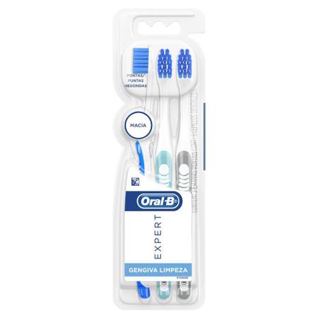 Imagem de Escova Dental Oral-B Expert Gengiva Limpeza 3 Unidades