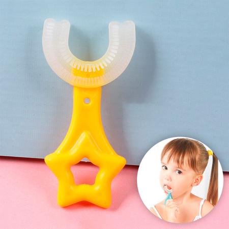 Imagem de Escova Dentes Infantil em Silicone - Formato "U" 360 Graus
