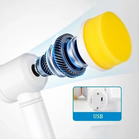 Imagem de Escova Elétrica 5 em 1 - Limpeza Doméstica - ABS+Nylon