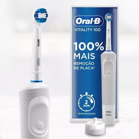 Imagem de Escova Elétrica Recarregável Oral B Vitality + 2 Refis 220v