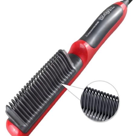 Imagem de escova inteligente secadora alisadora elétrica modeladora cabelo liso perfeito