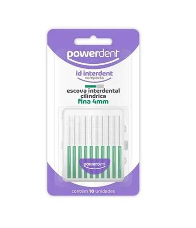 Imagem de Escova Interdental Cilindrica Fina 4mm C/10 Powerdent para aparelho ortodôntico 1238