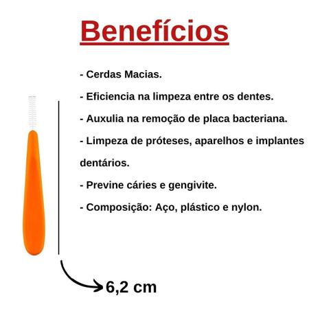 Imagem de Escova Interdental - Limpeza De Prótese, Aparelho Dentário