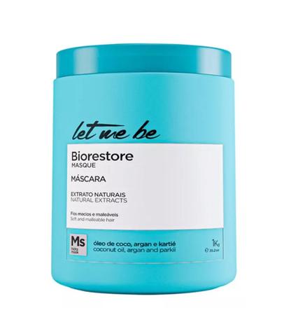 Imagem de Escova Let Me Be Supreme Mask Keratin 1 L + Máscara Hidratação Biorestore 1kg 