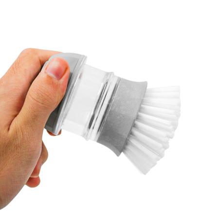 Imagem de Escova Limpeza Com Dispenser Detergente Cozinha Esponja Limpa Panela