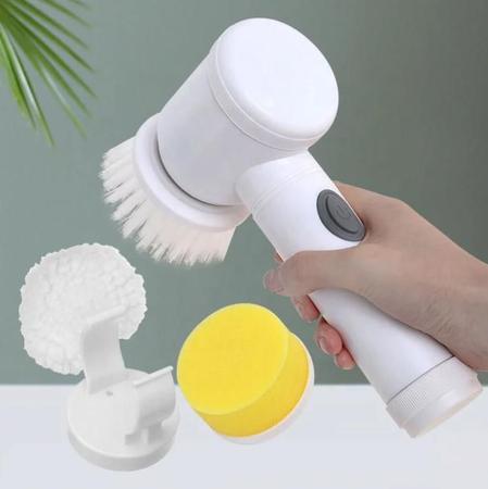 Imagem de Escova Limpeza Elétrica Usb 5 Em 1 Limpar Fogão E Banheiro