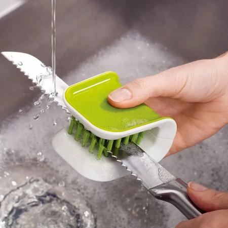 Imagem de Escova Limpeza Para Talher Antiderrapante Cozinha Lava Louça Praticidade Quadrada