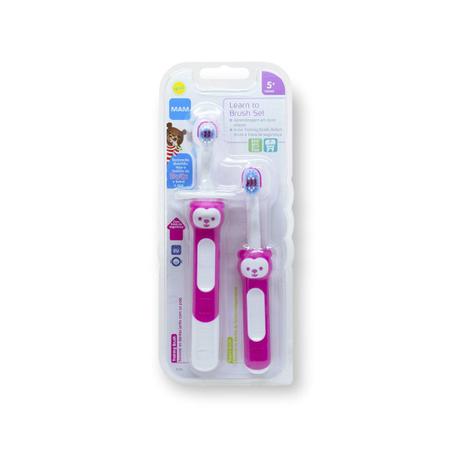 Imagem de Escova mam de dentes infantil para bebes macia cabo ergonomico embalagem dupla