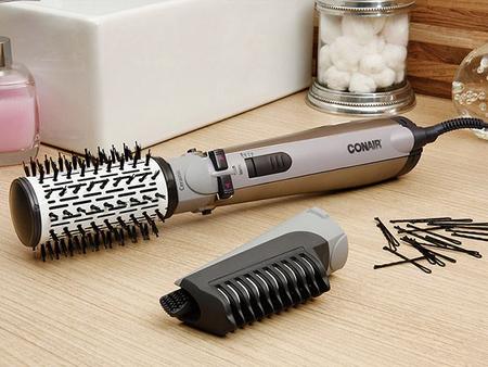Escova rotating air brush titanium cheap conair