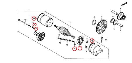 Escova Motor Arranque Partida Honda Cbx 200 Strada Magnetron - Escova do  Motor de Partida - Magazine Luiza