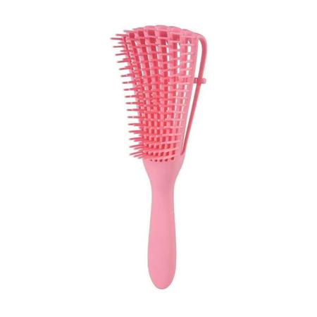 Imagem de Escova Para Cabelo Cacho Pente Polvo Rosa