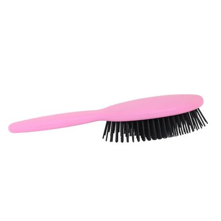 Escova de cabelo com listras de coração, aderência de nylon macio,  antiestática, escova de massagem para o couro cabeludo, almofada de ar para  homens e mulheres, cabelos cacheados secos e molhados