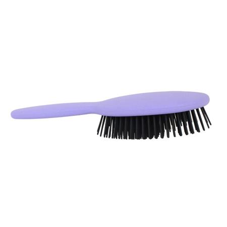 Escova de cabelo com listras de coração, aderência de nylon macio,  antiestática, escova de massagem para o couro cabeludo, almofada de ar para  homens e mulheres, cabelos cacheados secos e molhados