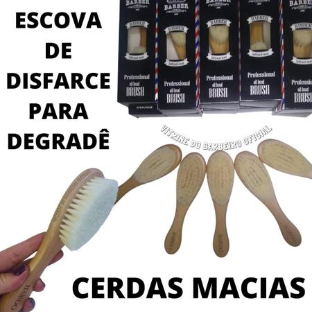 Imagem de Escova Para Degradê Uso Profissional Barbearia Cerdas Macias