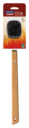 Imagem de Escova para Grelhas Tramontina Churrasco com Lâmina em Aço Inox e Cabo de Madeira 41,6 cm