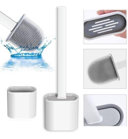 Imagem de Escova para vaso sanitário de silicone com base