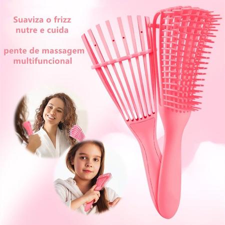 Escova Pente Polvo Para Cabelo Cacheado Penteado - Nibus Imagem de Escova Pente Polvo Para Cabelo Cacheado Penteado