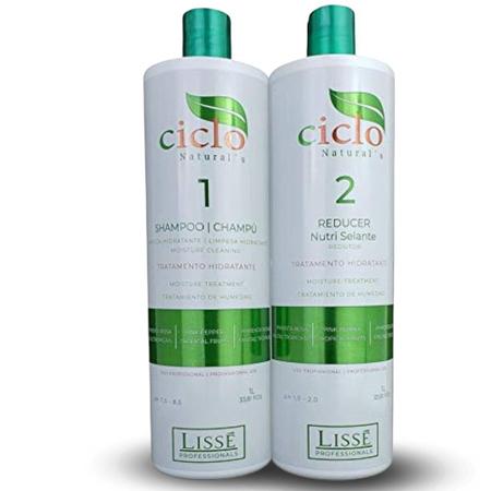 Imagem de Escova Progressiva Ciclo Natural Orgânica sem formol Lissé   Shampoo 1 Litro + Redutor 1 Litro