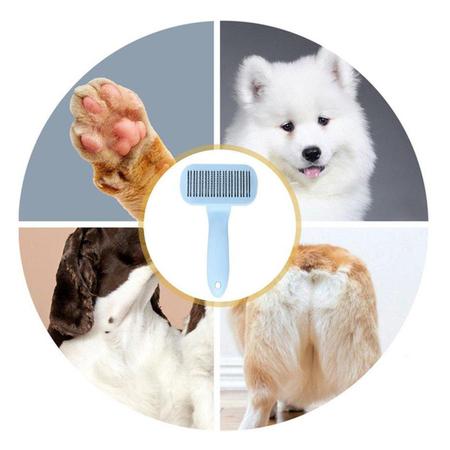 Escova Rasqueadeira Removedor Tira Pelos Pet Animais ul - Gruposhopmix Imagem de Escova Rasqueadeira Removedor Tira Pelos Pet Animais ul