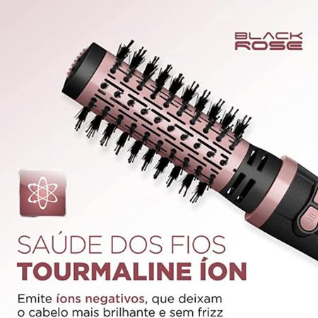 Imagem de Escova Rotativa Mondial Black Rose 3 em 1 Bivolt