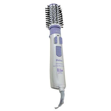 Imagem de Escova Rotativa Philco Spin Ion Brush, Secador + Escova Rotativa, 900W, Prata - 220V