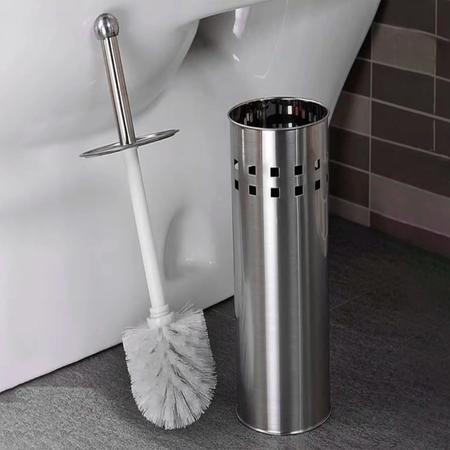 Imagem de Escova Sanitária com Base Aço Inox Banheiro Lavabo Escovinha