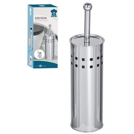 Imagem de Escova Sanitária Inox Com Suporte Para Banheiro