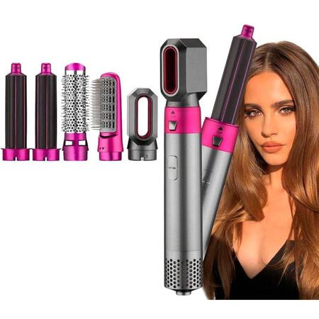 Escova Secador Cabelo 5 Em 1 Multifuncional Ar Quente 110V - Desert Imagem de Escova Secador Cabelo 5 Em 1 Multifuncional Ar Quente 110V