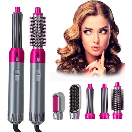 Escova Secador Cabelo 5 Em 1 Multifuncional Ar Quente 110V - Desert Imagem de Escova Secador Cabelo 5 Em 1 Multifuncional Ar Quente 110V