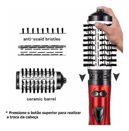 Imagem de Escova Secadora 5 Em 1 Elétrica Ar Quente Modeladora Pente